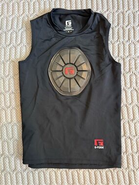 Kids' Black Protective Sleeveless Compression Shirt